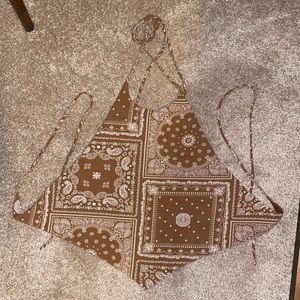 Nasty gal brown bandanna top